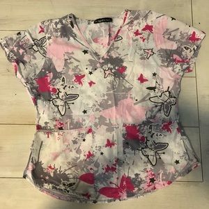 Los Angeles rose Scrub top, Small